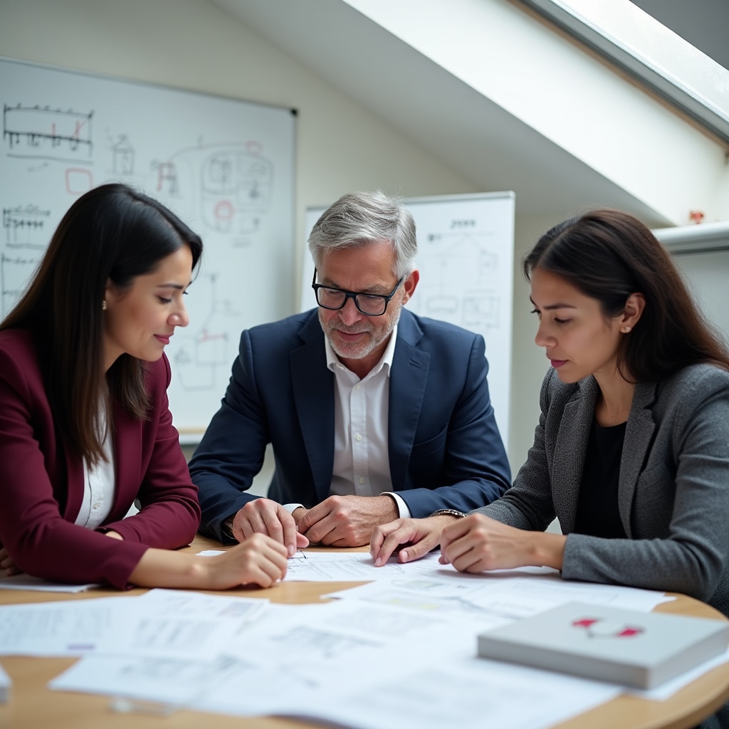 Calvexium education team in collaborative discussion