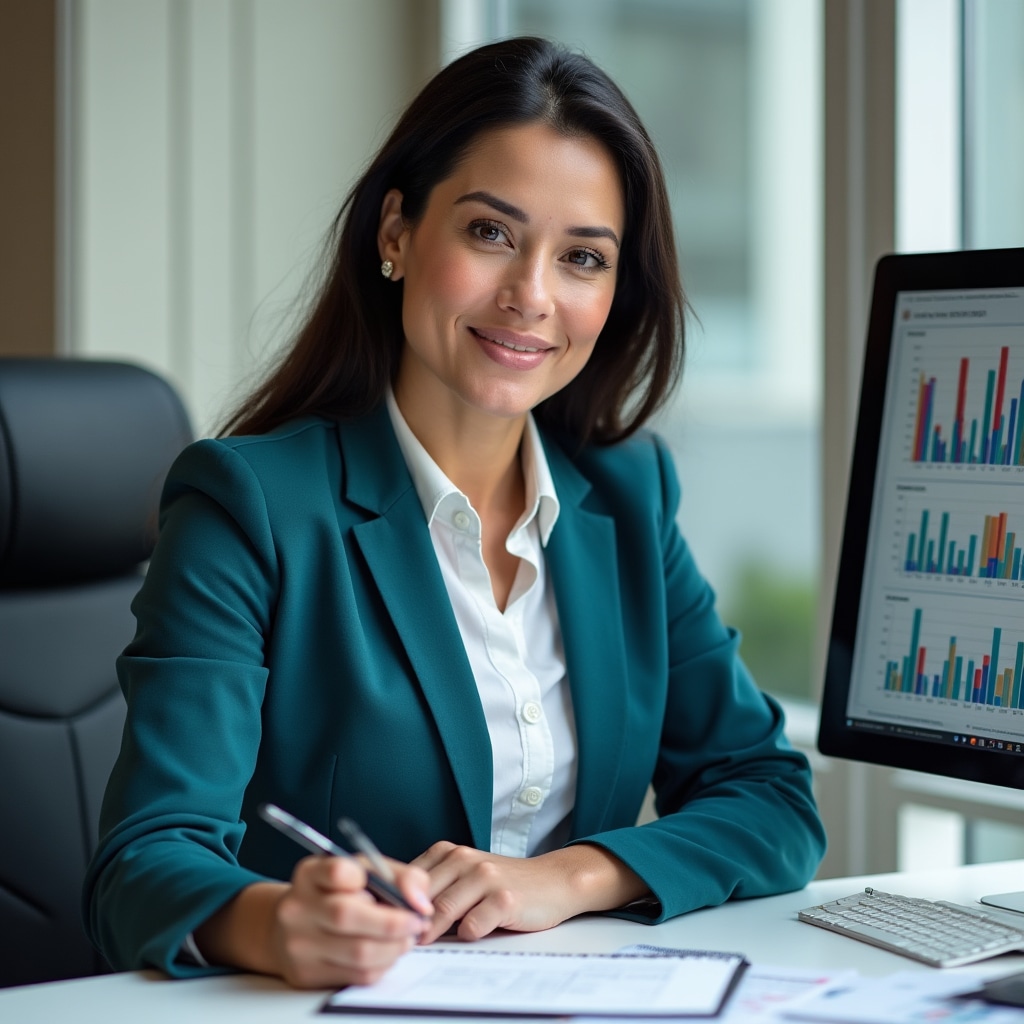 Risk analysis specialist reviewing real estate investment documentation